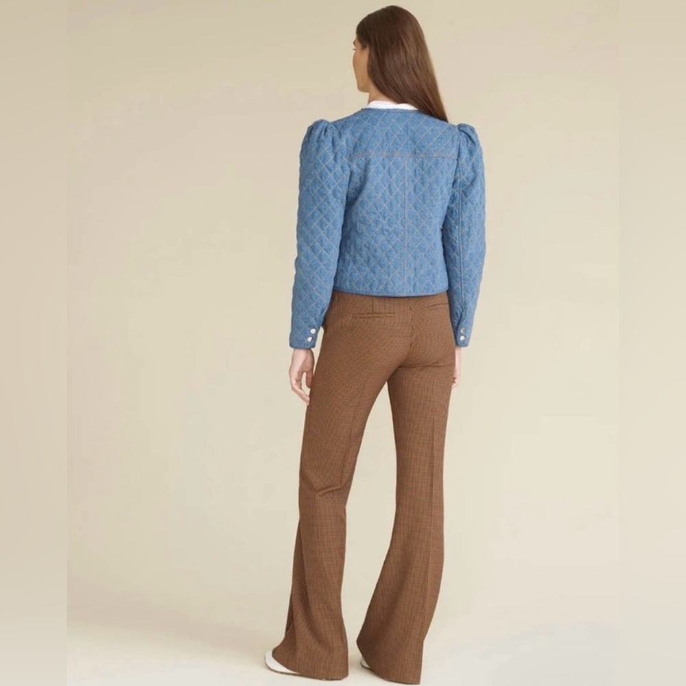 NWT Veronica Beard Lebone Micro Gingham Wide Leg … - image 5